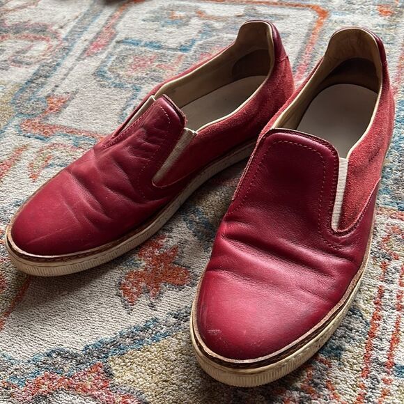 Margiela Men\'s Red Leather Slip-on Sneaker - 11 main image 8